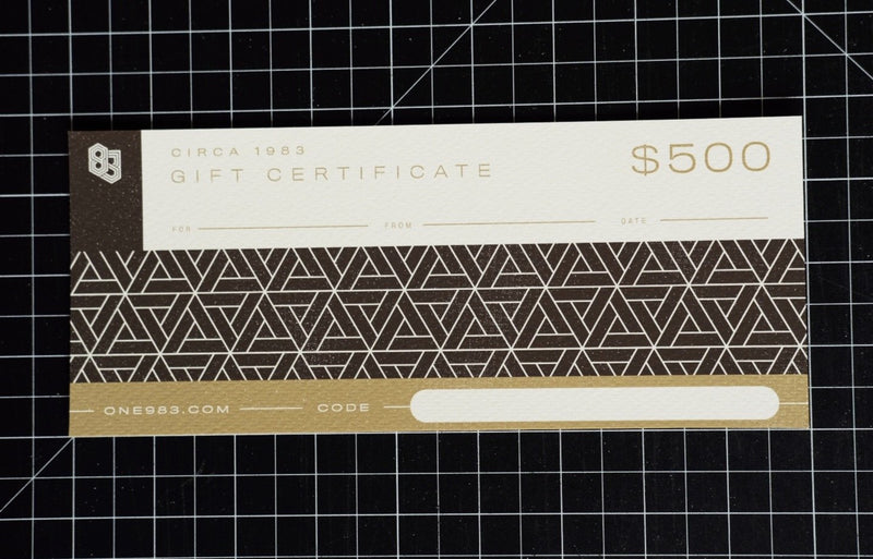 CIRCA 1983 Gift Certificate